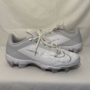 Nike Vapor Edge Shark 2 White‎ Cleats, Size 5.5Y DH5089-100